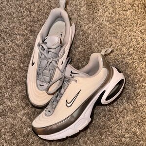 Nike Air White and Gray Athletic Shoes